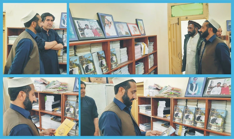 Former Nazim of Tehsil Bahrain Swat, Habibullah Saqib reading visits GCDP's Library 